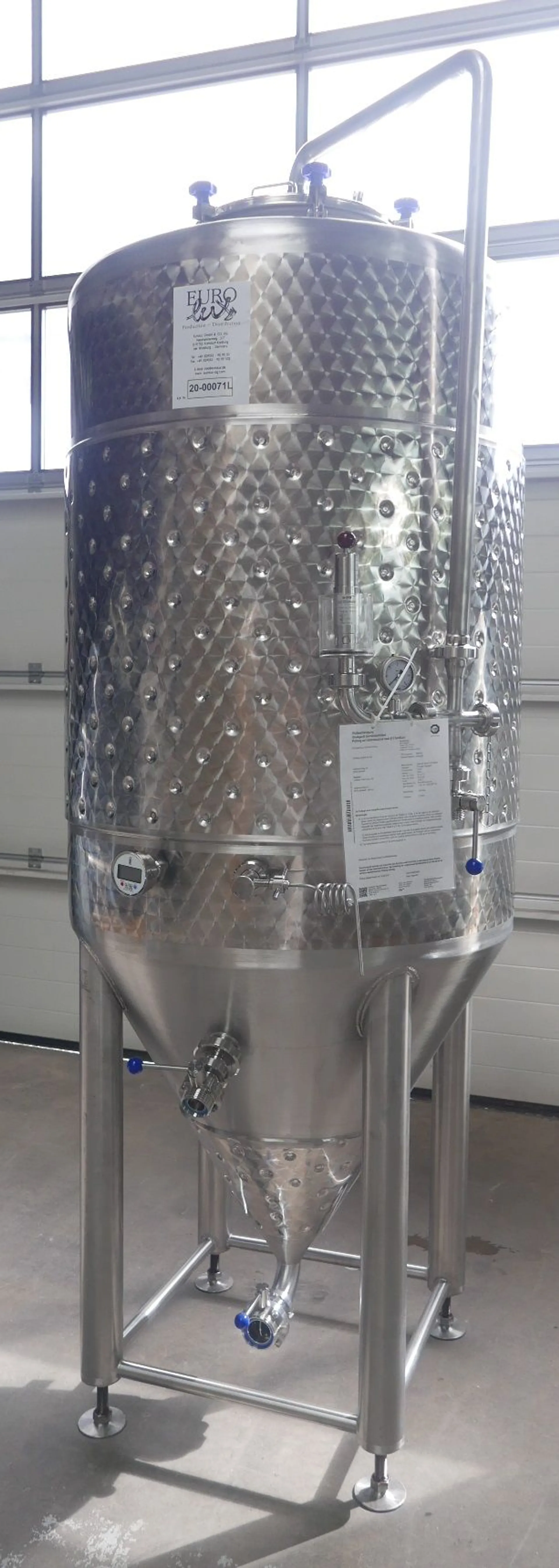 400 Liter CCT/ Storage Tank / Pressure Tank  with cooling jacket 0,99 bar