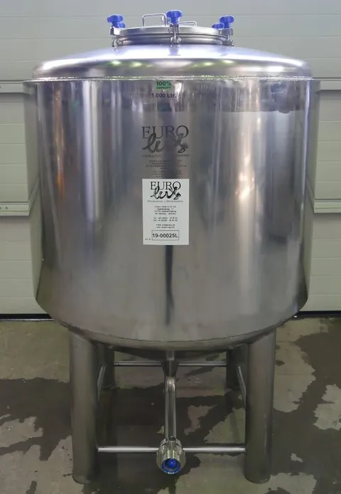 1000 Liter Eurolux Beer Tanks / Fermentation Tanks in AISI 304  with Cooling Jacket with Isolation
