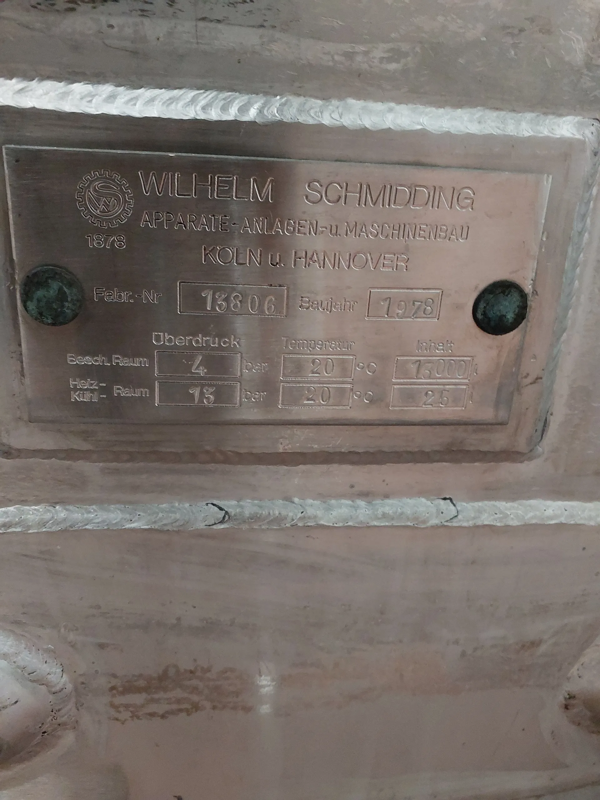 13.000 Liter Hefetank