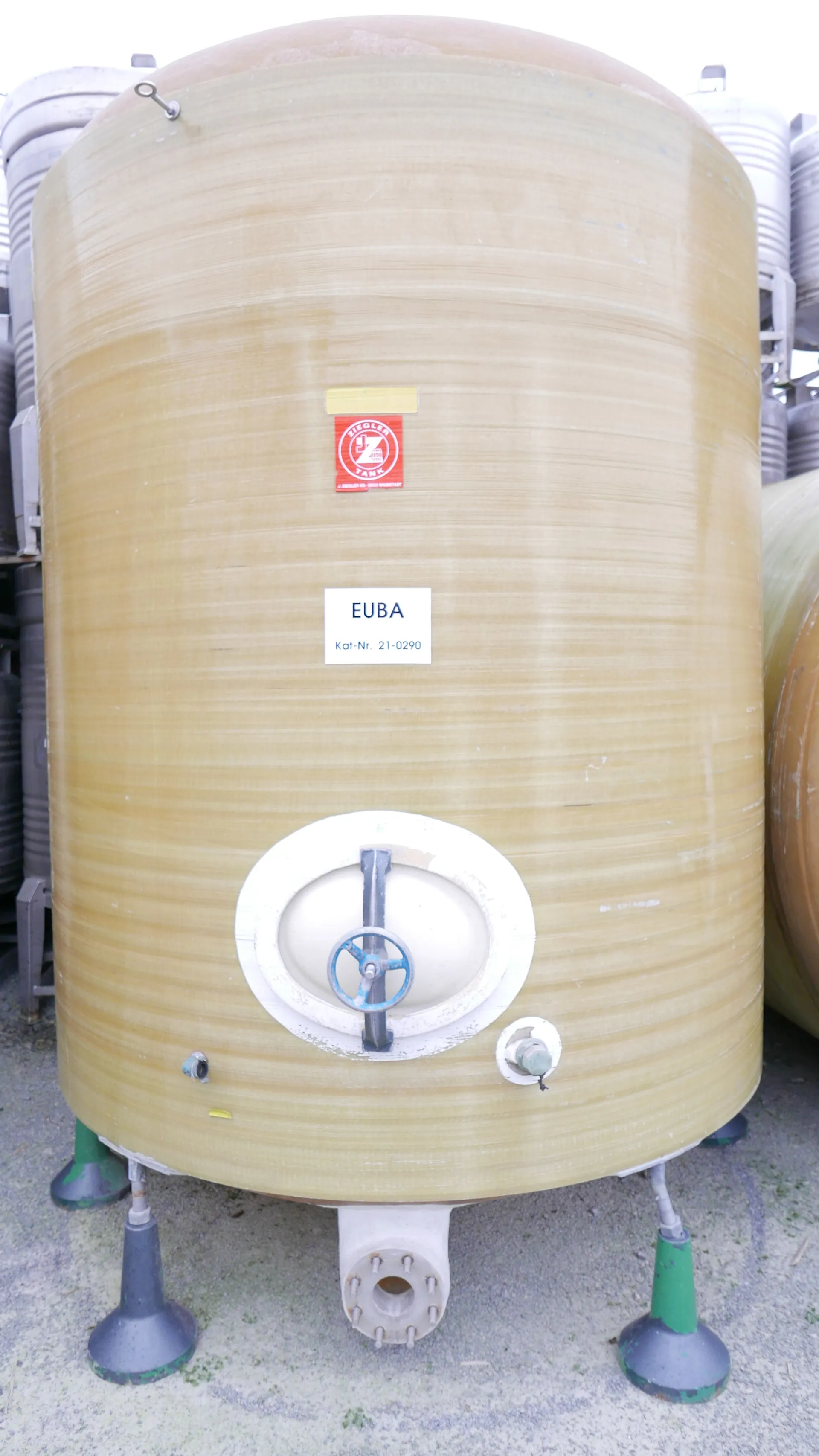 5000 Liter GFK Tank, rund, stehend aus GFK