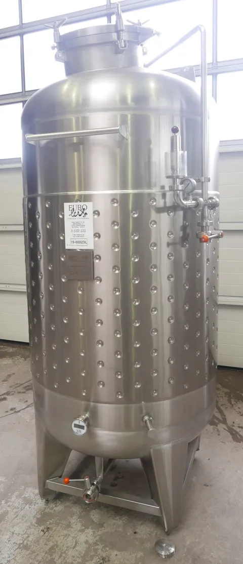 1500 liters Storage Tanks / Pressure Tanks / Beer Tanks in V2A with cooling jacket