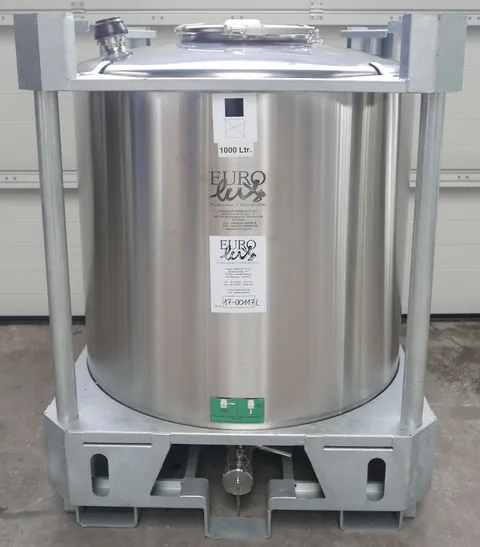 1000 Liter Containertank aus V2A für den Transport von gefährlichen Waren