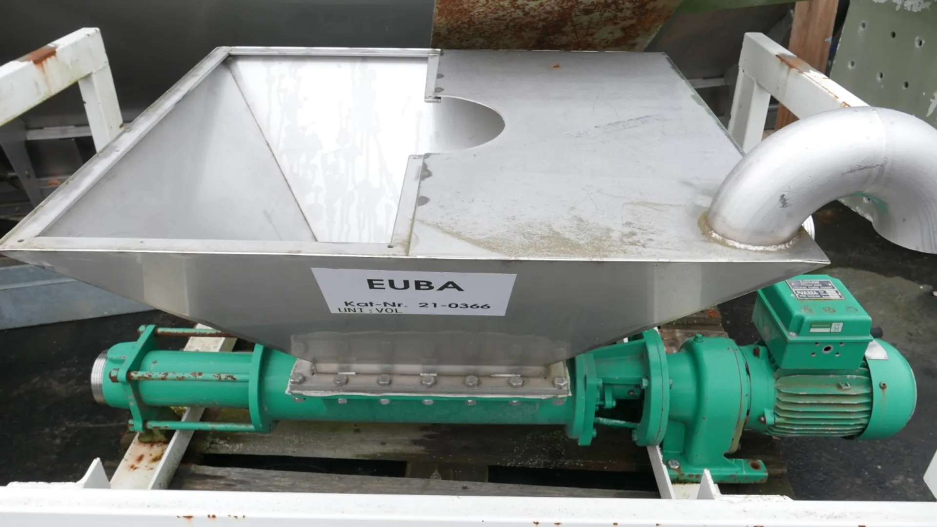 Pumpe KIESEL SP6 mit Trichter und Förderschnecke und Rotor/Stator