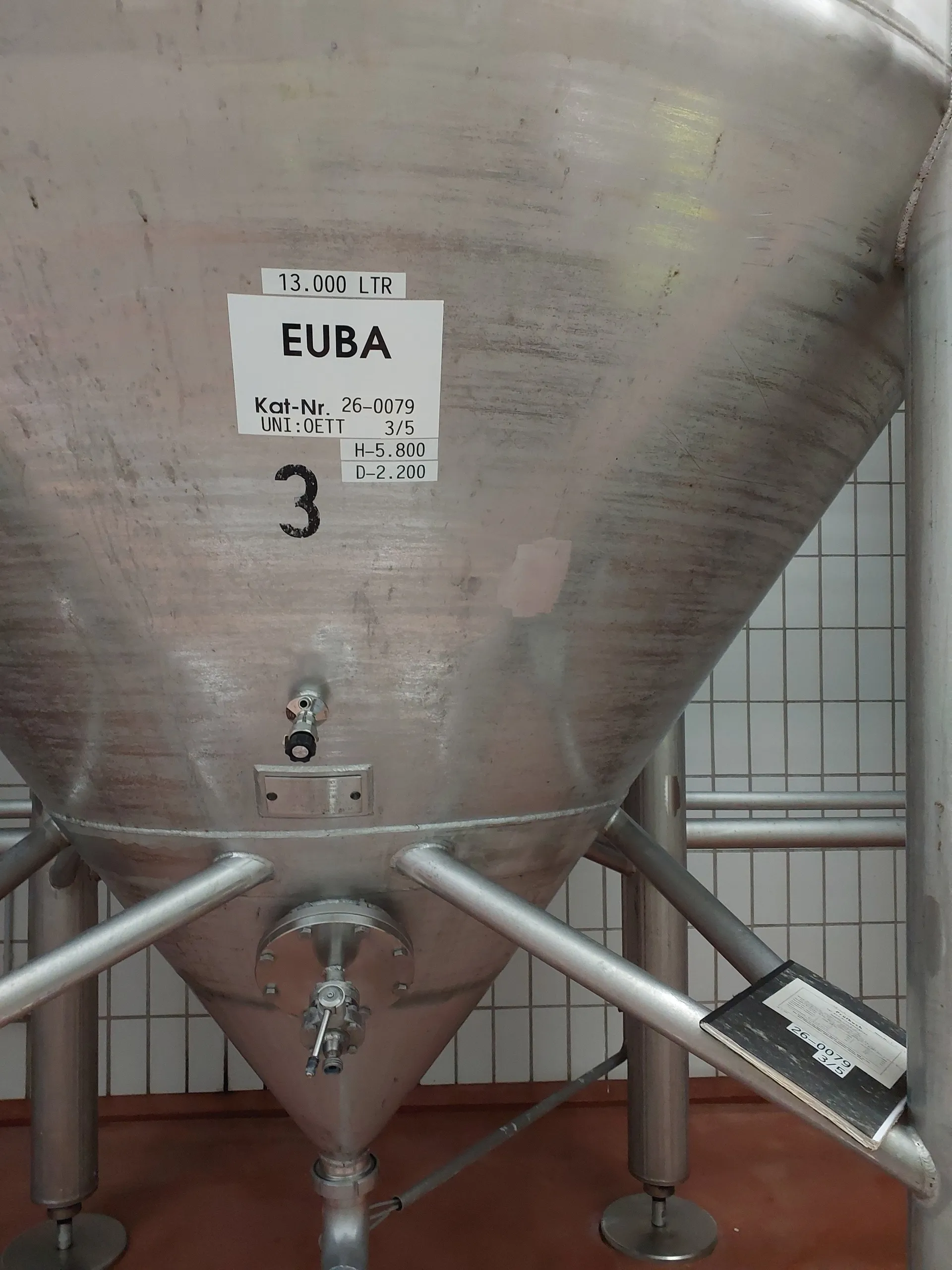 13.000 Liter Hefetank