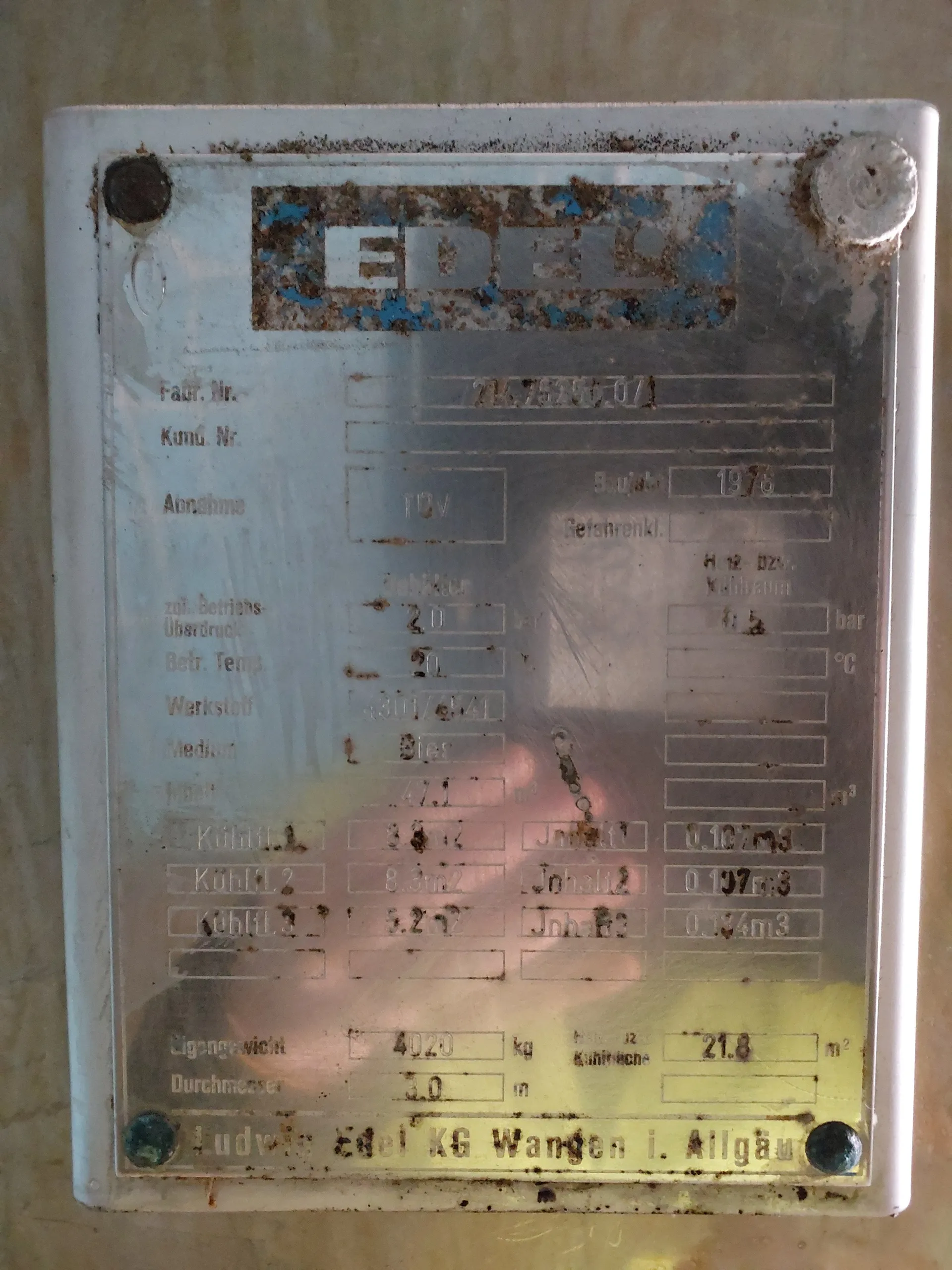 47100 Liter ZKG Tank/ Biertank EDEL