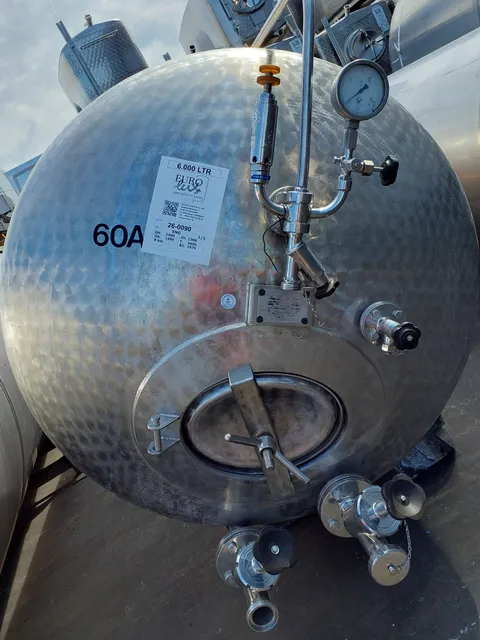 6.000 Liter 8 bar Drucktank in V2A