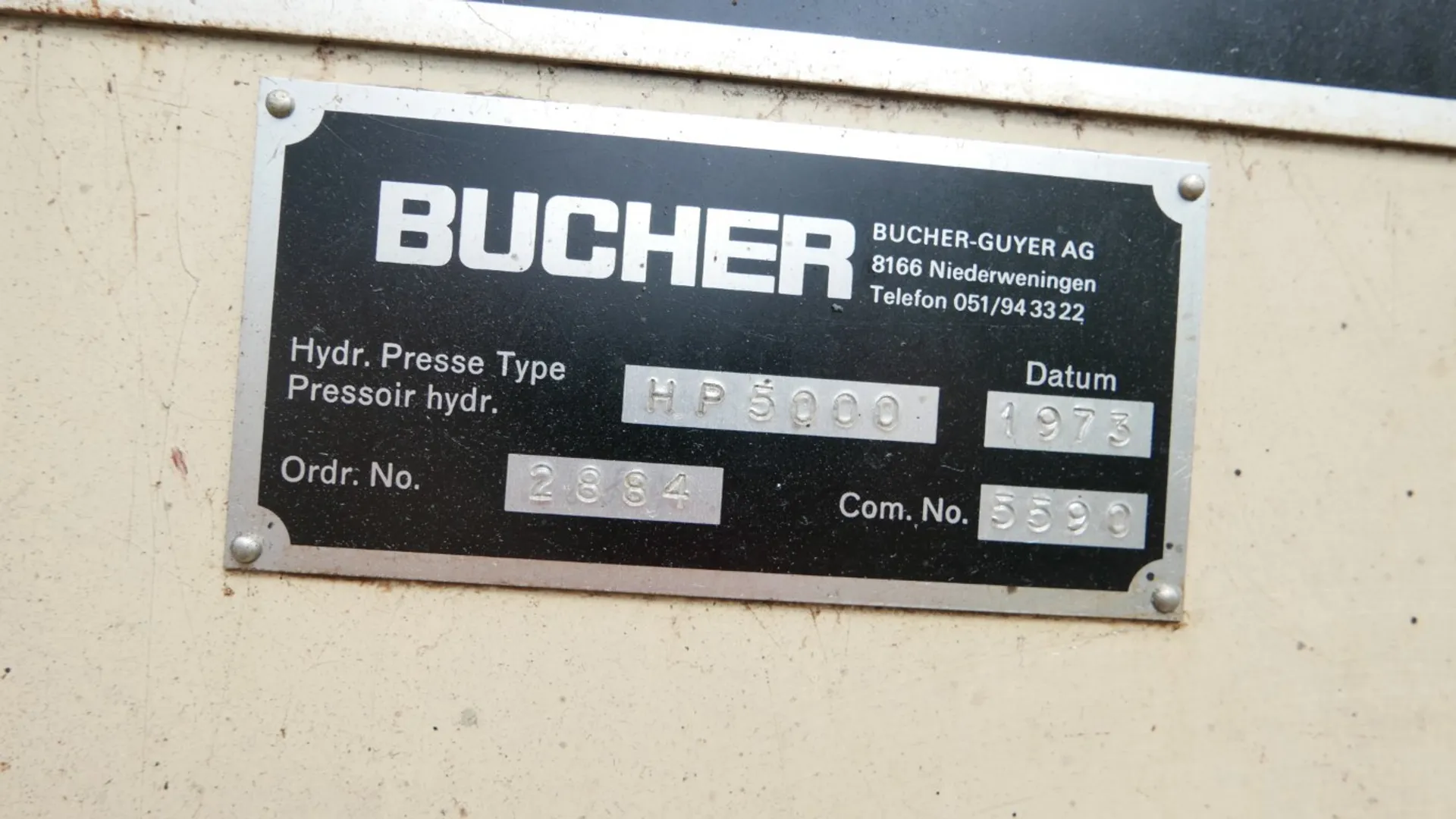 BUCHER HYDRAULIK PRESSE GUYER HP 5000