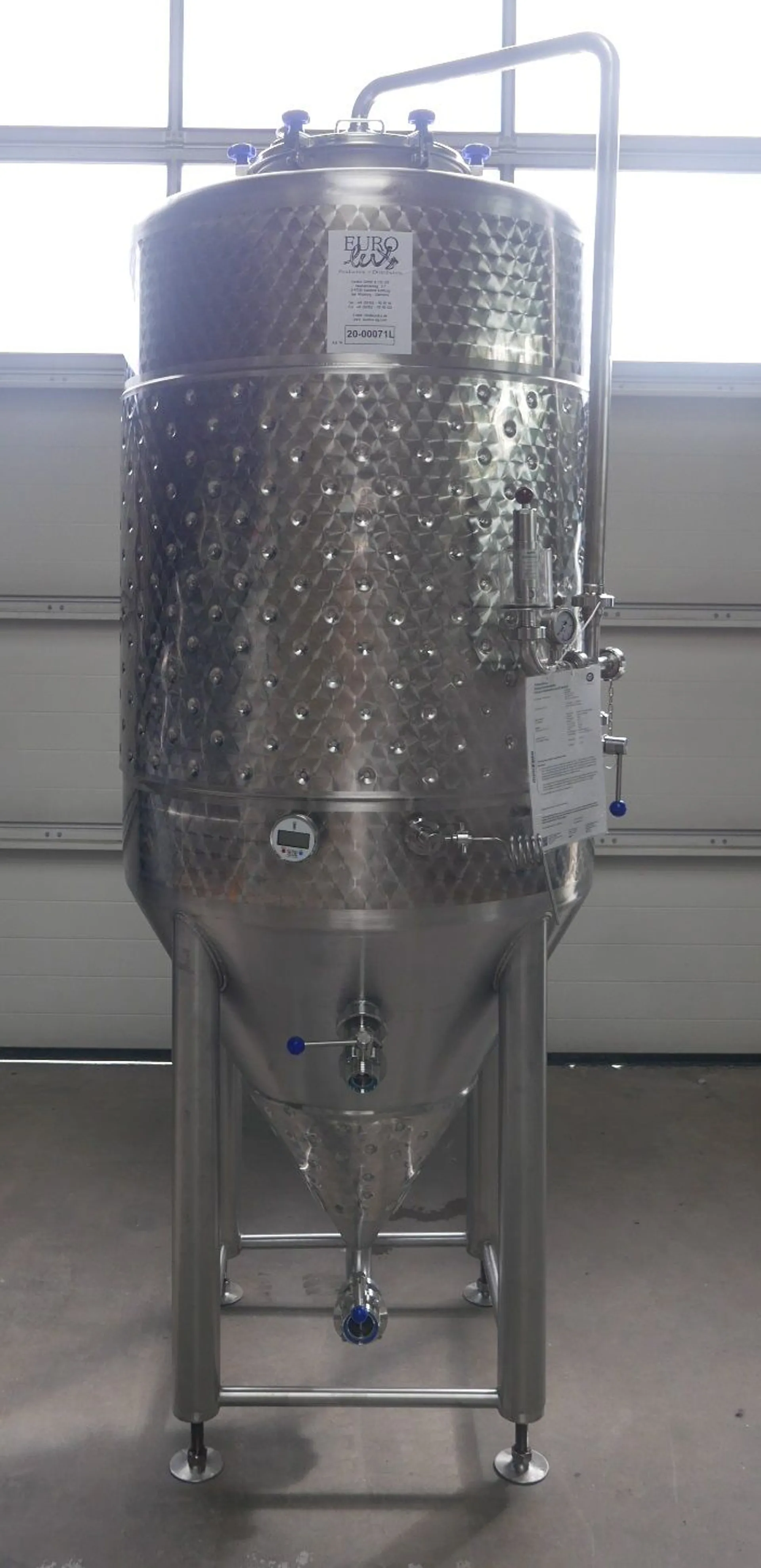 400 Liter CCT/ Storage Tank / Pressure Tank  with cooling jacket 0,99 bar