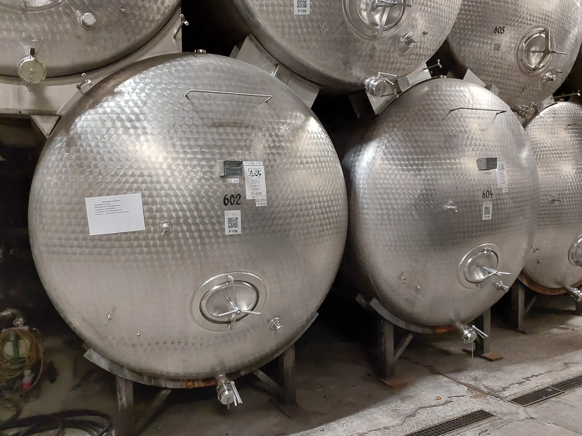 13.900 Liter Drucktank/ Lagertank BOLZ 2,5 bar horizontal
