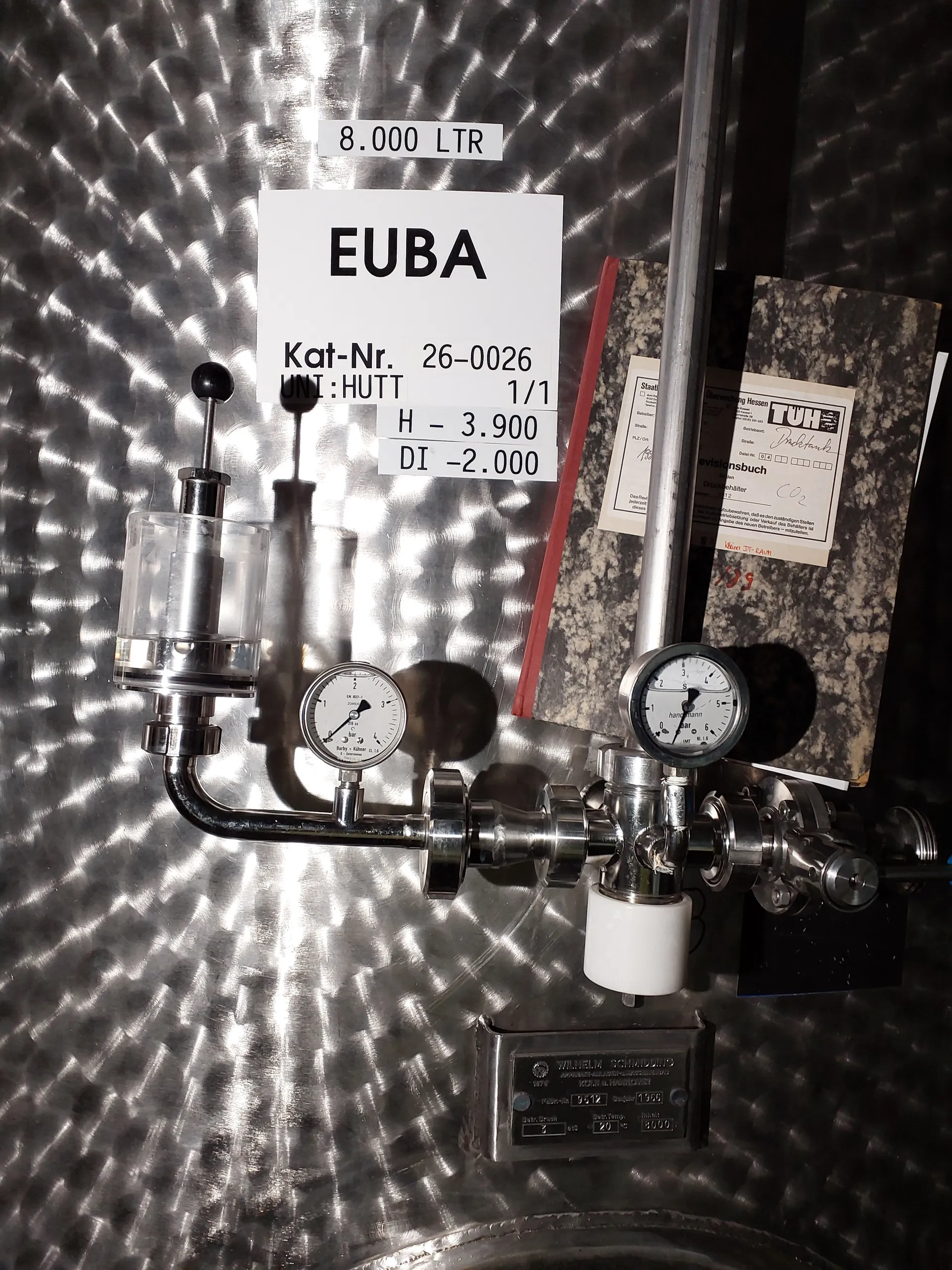 8000 Liter Drucktank/ Biertank/ Lagertank Wilhelm Schmiddig