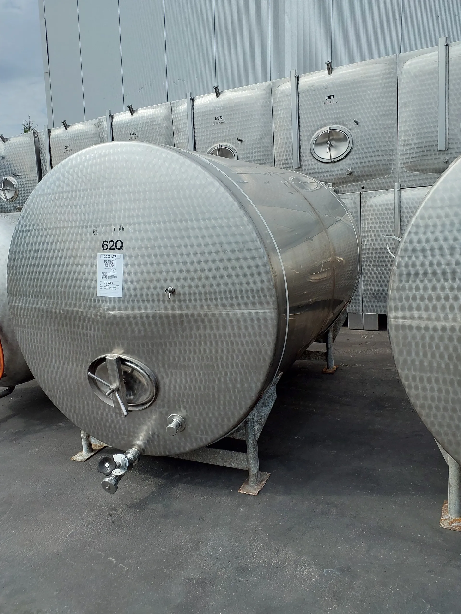 6.200 Liter Lagertank in V2A