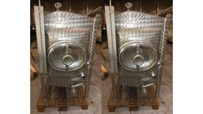 700 Liter MÖSCHLE kubische Lagertanks für Wein, Wasser, Fruchtsaft, Schnaps  Außen marmoriert