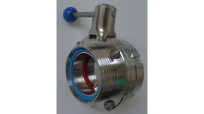 Butterfly valve in V2A DN 25 - DN 100