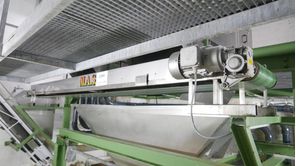 4 m Conveyor belt M.A.S. with flat belt in V2A