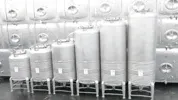 1200 Liter Lagertank / Biertank / Drucktank  rund aus V2A 