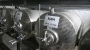 400 Liter Lagertank/Weintank Rund - liegend aus V2A