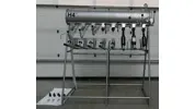 Halbautomatische Flaschenabfüllmaschine für 0,33 – 1 bzw. 2 L-Flaschen 8 Kopf Füller H4 