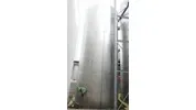 80.000 liter storage tank round, vertical  in V2A with paddle agitator