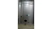Lagertank Flachbodentank mit Restauslauf 32.100 Liter aus V2A (AISI 304)