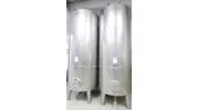 6.320 Liter Lagertank außen marmoriert rund /stehend aus V2A