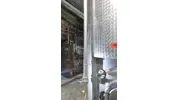 7.500 Liter RIEGER Sektdrucktank/ Lagertank 8 bar isoliert, mit Kühlmantel rund stehend aus V2A 
