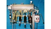 HalbautomatischeFlaschenabfüllmaschine für 0,33 – 1 bzw. 2 L-Flaschen 2 Kopf Füller H4 