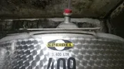 3.300 Liter SPEIDEL Weintank/ Lagertank stehend, rund aus V2A 