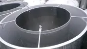 24.000 Liter Entsaftungstank, rund, stehend aus V2A