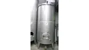 5.600 Liter Lagertank/ Weintank/ Flachbodentank stehend rund aus V2A 