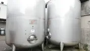 21.300 Liter Lagertank/ Weintank rund stehend aus V2A