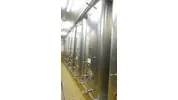 DEFRANCESCHI 6.640 Liter kubischer Lagertank/Weintank mit Flachboden und 3 % Schräge aus V2A