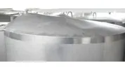 7.020 Liter Lagertank mit Konusboden rund /stehend aus V2A