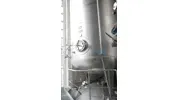 52.100 Liter RIEGER Sektdrucktank/ Lagertank 8 bar mit seitlichem Rührwerksmixer, rund stehend aus V2A / SATTELTANK 