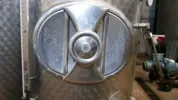 2.500 Liter SPEIDEL Lagertank/ Weintank stehend rund aus V2A 