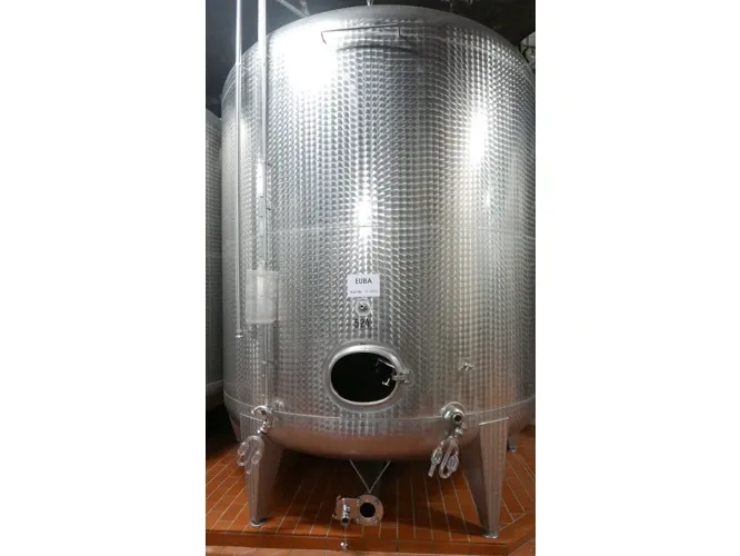 24.000 litre Storage Tanks/ Wine Tanks round vertical from V2A Outside marbled