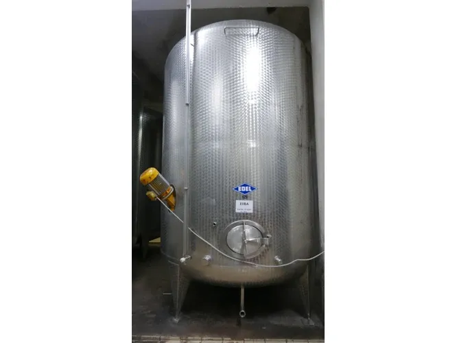 21.200 Litres KZE-Tank/Storage tank with agitator mixer, vertical in V2A