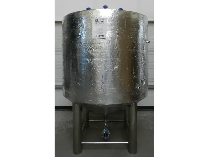 Transport- und Lagertanks / Biertanks mit Isolierung/Kältedämmung  aus synthetischen Kautschukplatten 1000 Liter in V2A 
